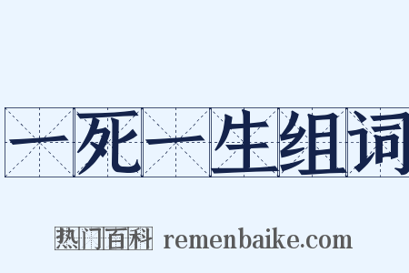 一死一生组词是什么意思的图片